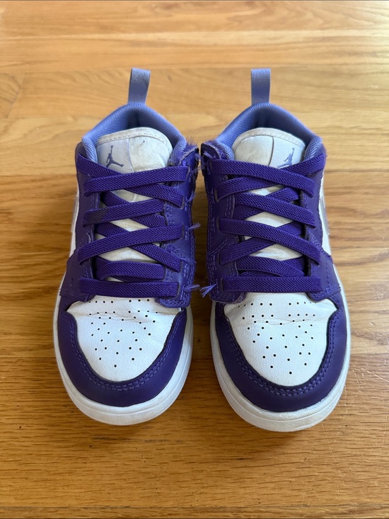 Nike Other - Air Jordan Low Dunks, Kids Purple and White Sneakers